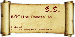 Bálint Donatella névjegykártya